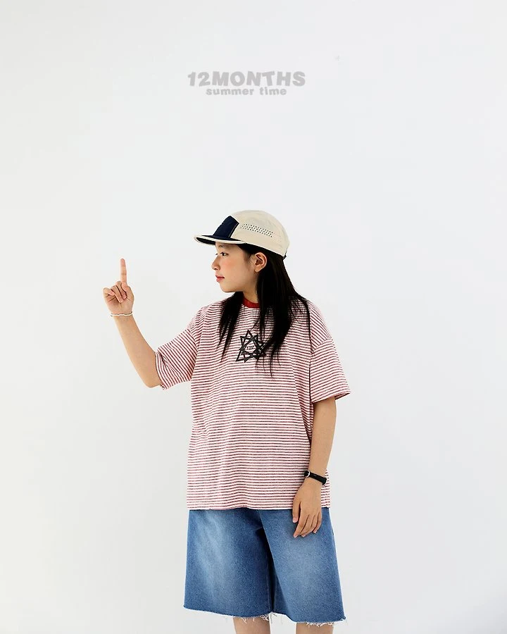 12 Month - Korean Children Fashion - #kidsshorts - 12 Stripe Tee (Kids) - 12