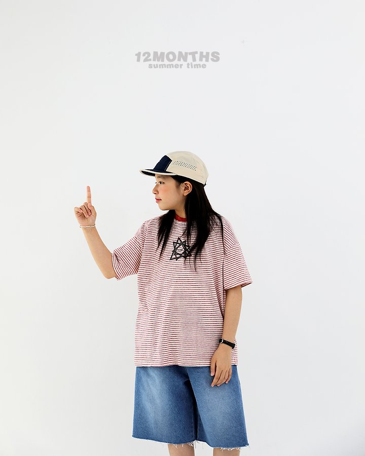 12 Month - Korean Women Fashion - #momslook - 12 Stripe Tee (with Mom) - 12