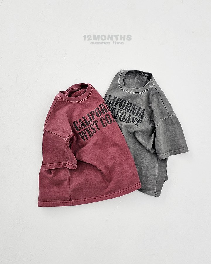 12 Month - Korean Women Fashion - #restrostyle - Cali Cut Pigment Tee (with Mom)