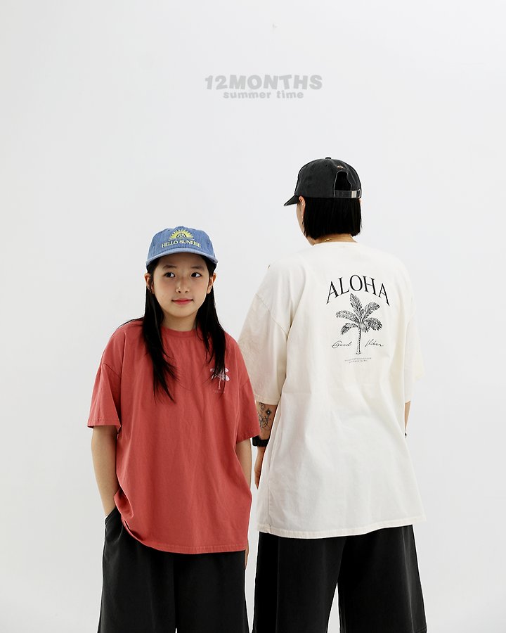 12 Month - Korean Women Fashion - #restrostyle - Aloha Tee (with Mom) - 7