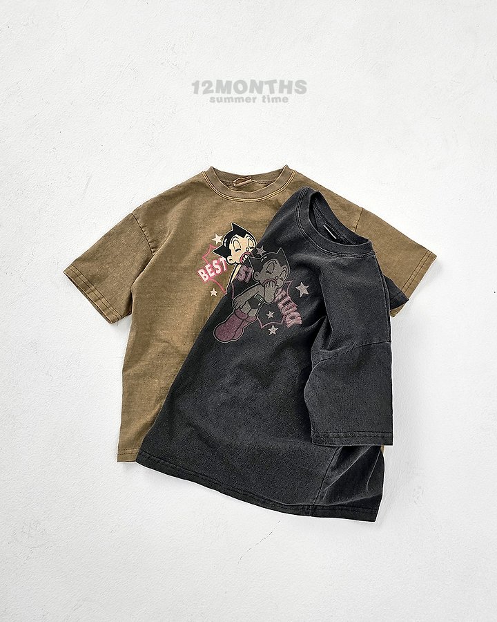 12 Month - Korean Women Fashion - #shopsmall - Yawn Pigment Tee (with Mom)