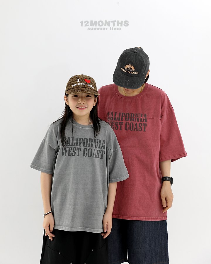 12 Month - Korean Women Fashion - #shopsmall - Cali Cut Pigment Tee (with Mom) - 4