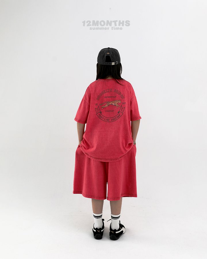 12 Month - Korean Women Fashion - #vintagekidsstyle - Good Cheetah Pigment Tee (with Mom) - 3