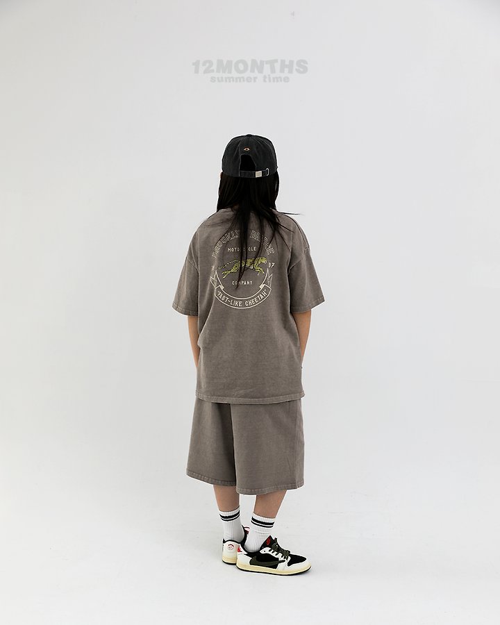 12 Month - Korean Women Fashion - #womensfashion - Good Cheetah Pigment Tee (with Mom) - 11