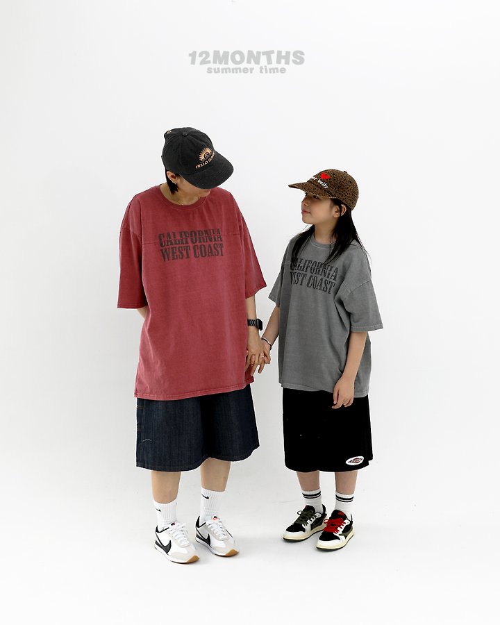 12 Month - Korean Women Fashion - #womensfashion - Cali Cut Pigment Tee (with Mom) - 11