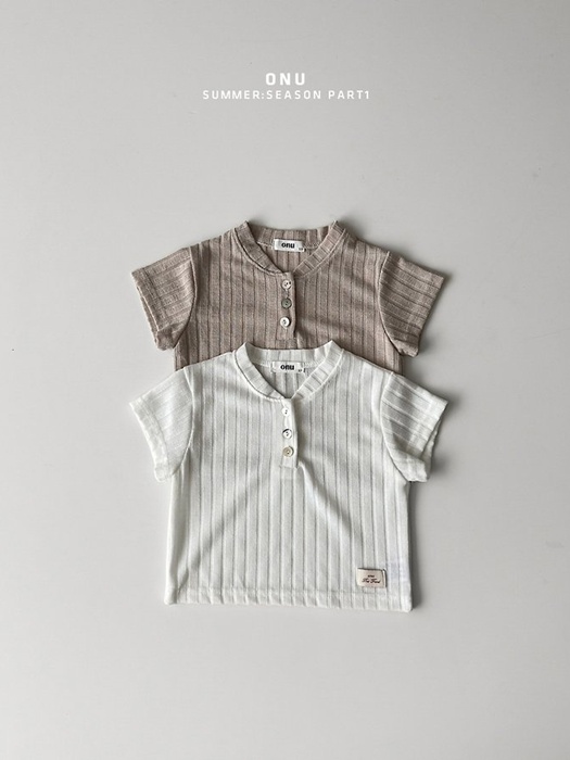 Ribbed Button Tee Ribbed Button Tee