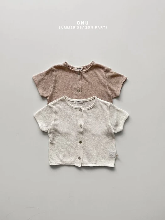 Knit Short Sleeve Cardigan Knit Short Sleeve Cardigan