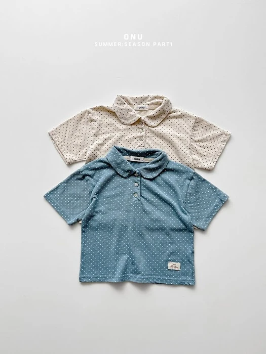 Dot Collar Short Sleeve Tee Dot Collar Short Sleeve Tee