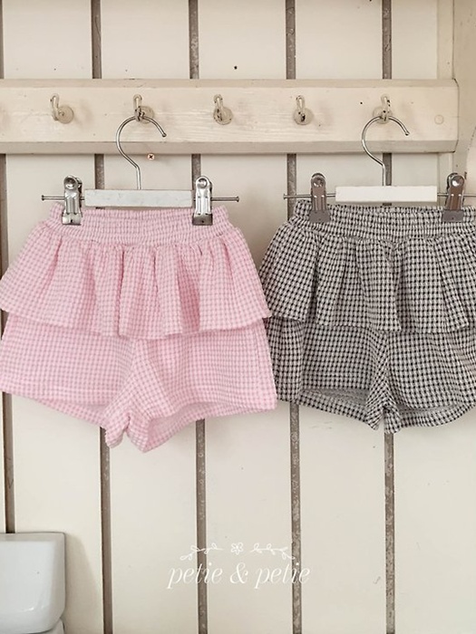 Emma Check Frill Shorts Emma Check Frill Shorts