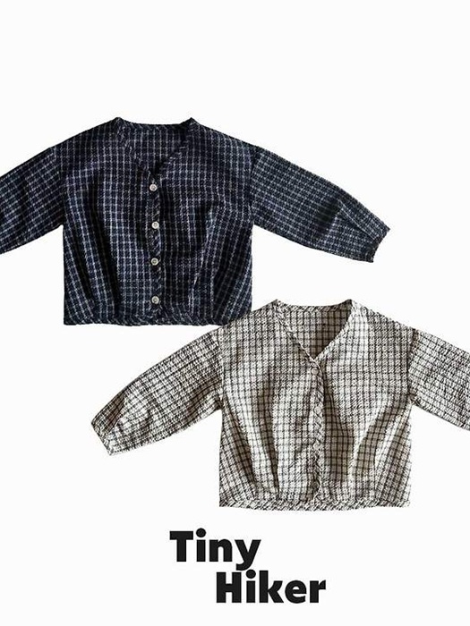 Cotton Check Cardigan