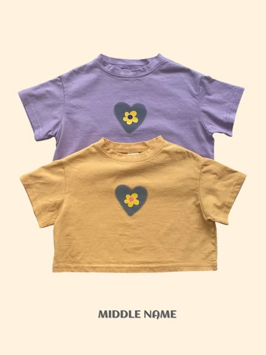 Heart Flower Crop Tee