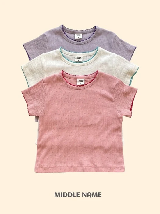 Eyelet Pin Coat Tee