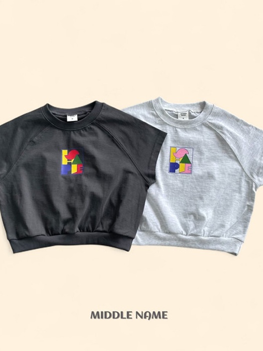 Graphic Short Sleeve Sweatshirt