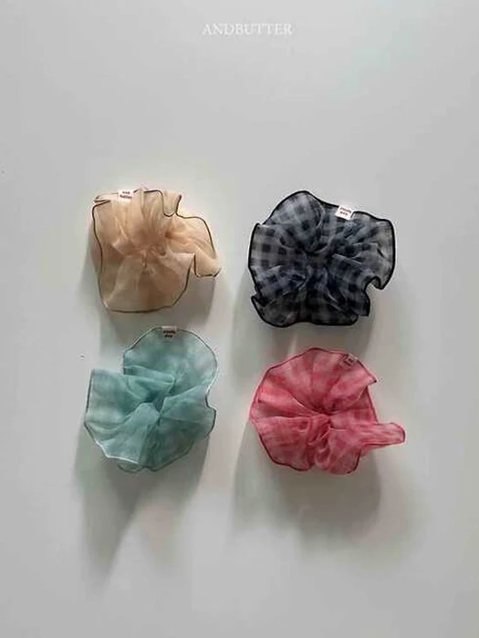 Sheer Check Scrunchie Sheer Check Scrunchie