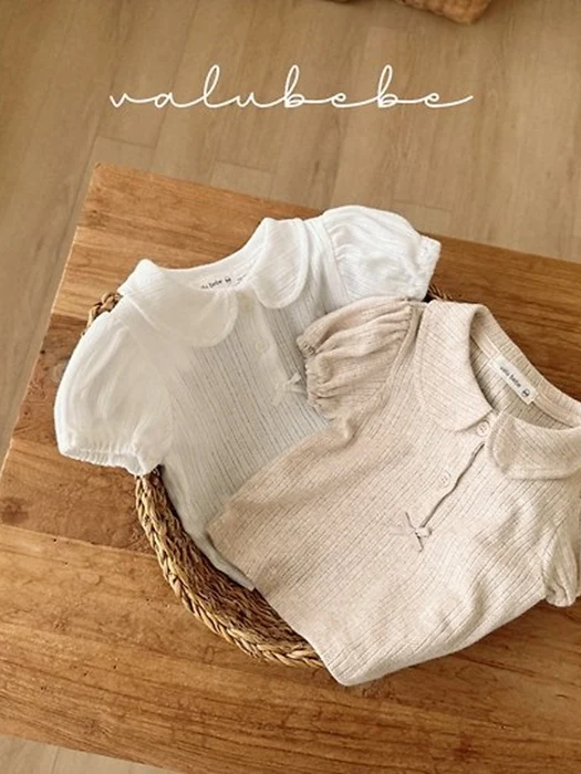 Eyelet Round Puff Tee