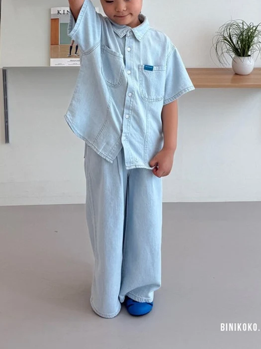 Wide Linen Denim Pants Wide Linen Denim Pants