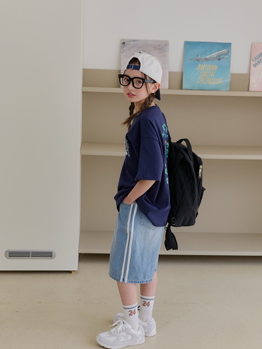 Bermuda Double Line Denim Pants Bermuda Double Line Denim Pants