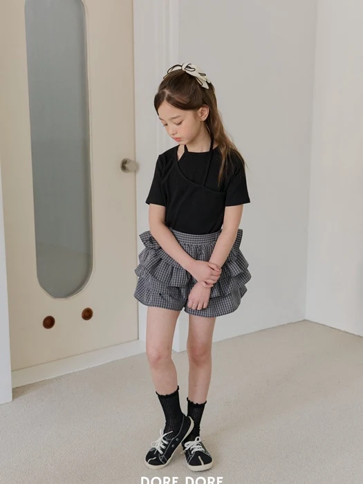 4-Tier Frill Skort (Check)