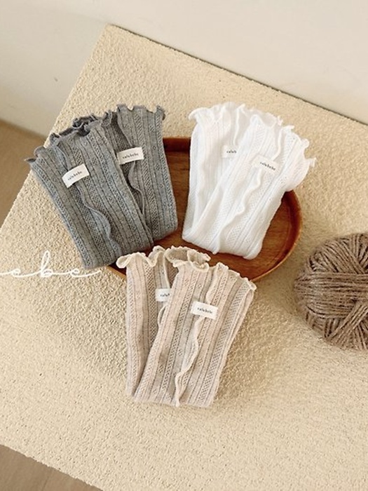 Eyelet Rolled Socks