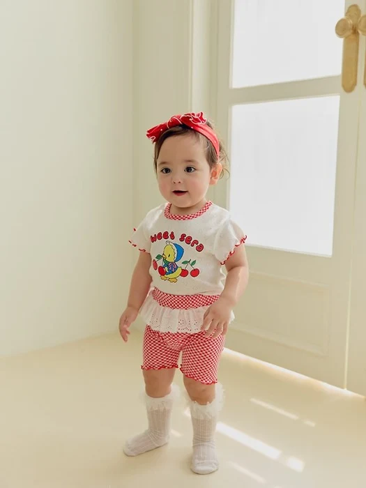 (Bebe) Chick Check Pants Set