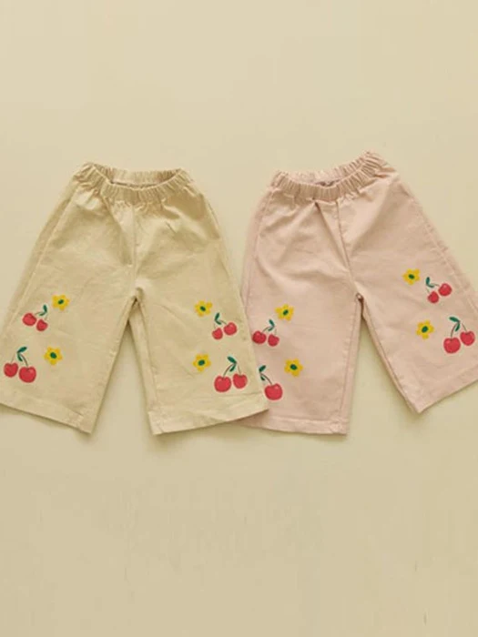 Cherry Wide Stretch Pants Cherry Wide Stretch Pants