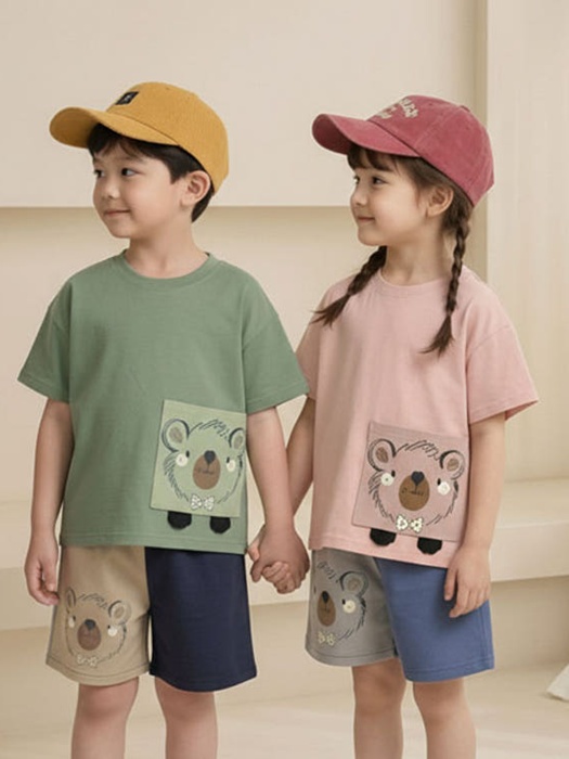 Pocket Ribbon Bear Tee