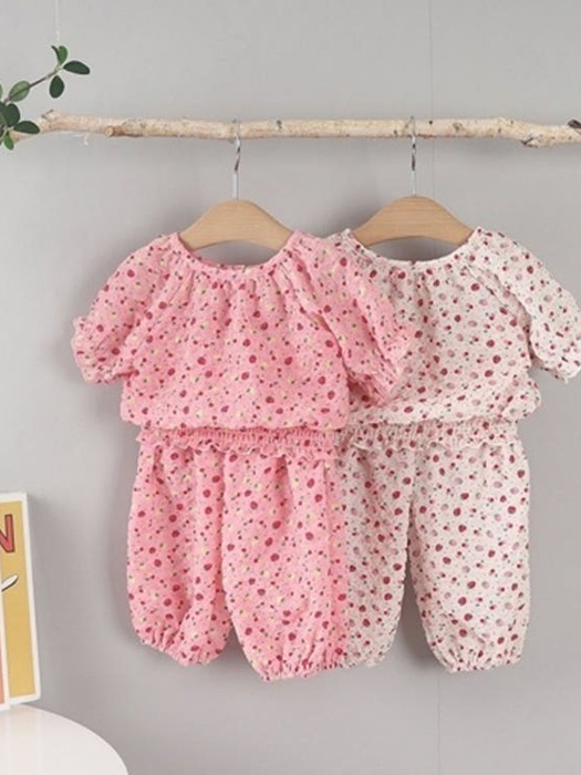 Smock Strawberry Cherry Set Smock Strawberry Cherry Set