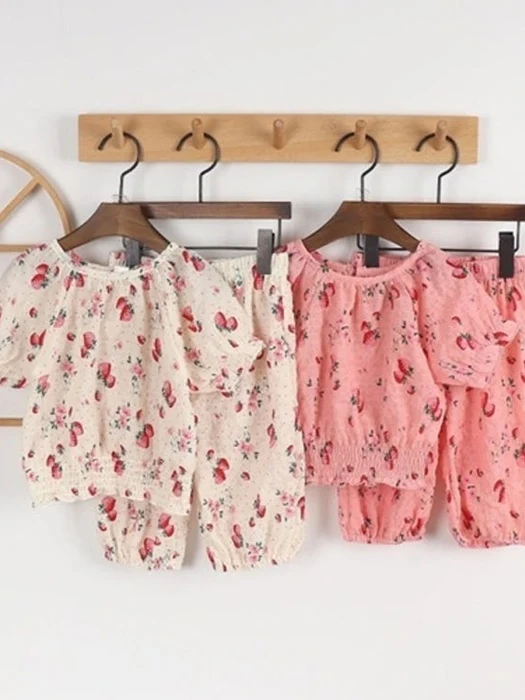 Smock Strawberry Flower Set Smock Strawberry Flower Set