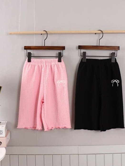 Span Ribbon Embroidery Wide Pants