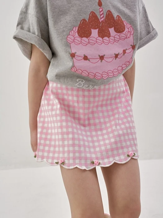 Check Rose Skirt