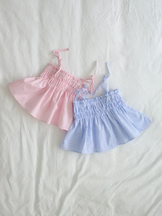 Smocked Check Top Smocked Check Top