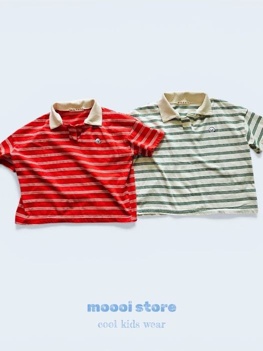 Striped Collar Dog Tee
