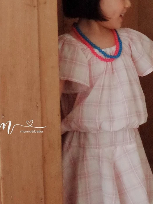 Check Shawl Blouse