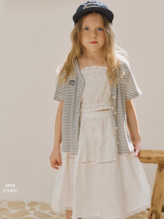Ribbed Short Sleeve Cardigan