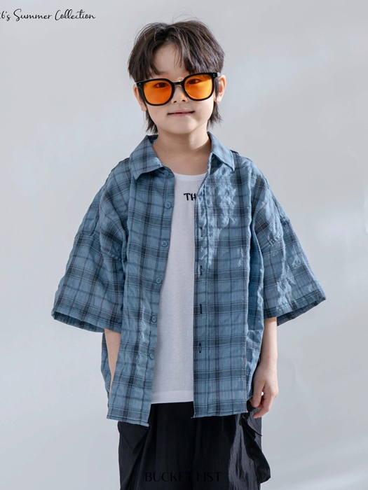 Dyed Check Short Sleeve Shirt Dyed Check Short Sleeve Shirt