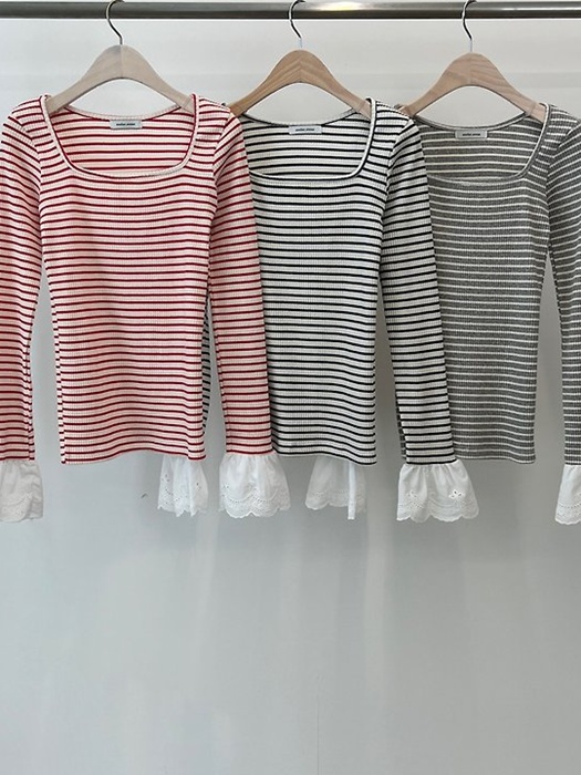 Coco Lace Striped Tee