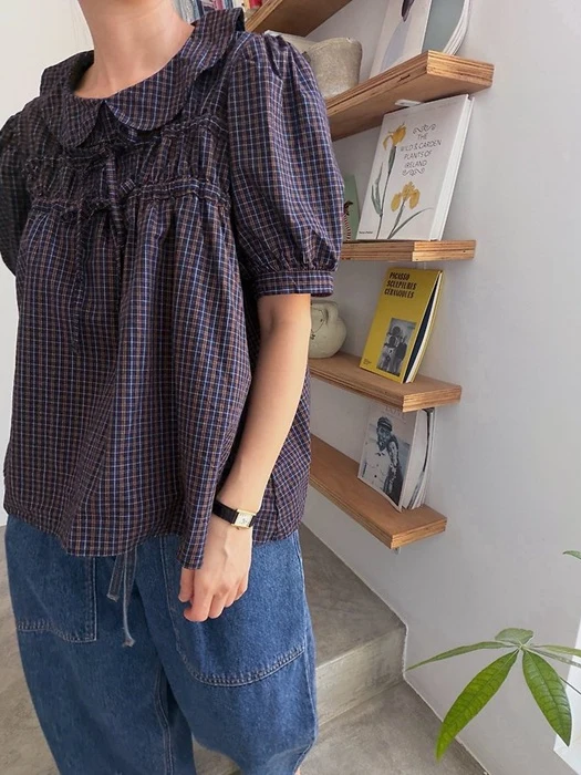 Yudi Check Blouse Yudi Check Blouse