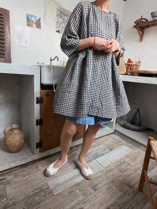 Deil Check Blouse Deil Check Blouse