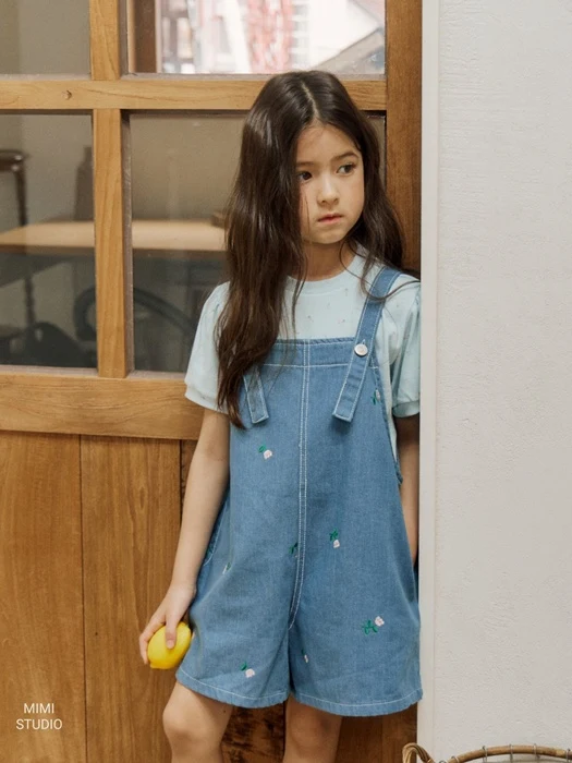Embroidery Suspender Pants