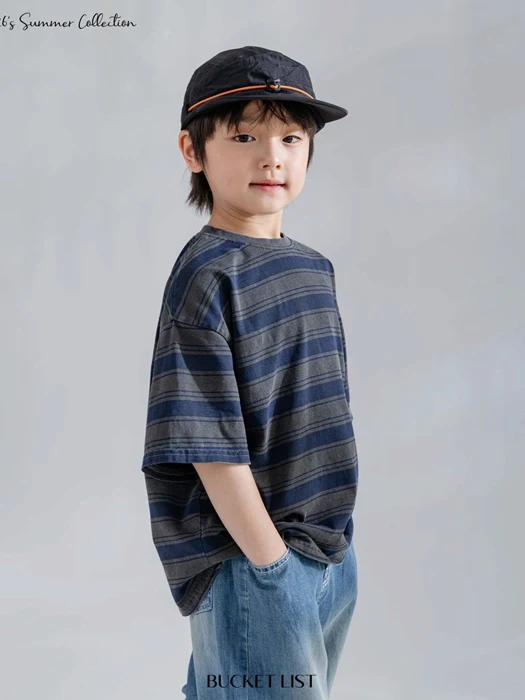 Summer Dyed Stripe Short Sleeve Tee Summer Dyed Stripe Short Sleeve Tee