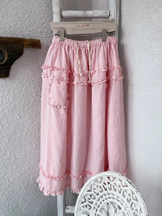 Frill Check Skirt Frill Check Skirt