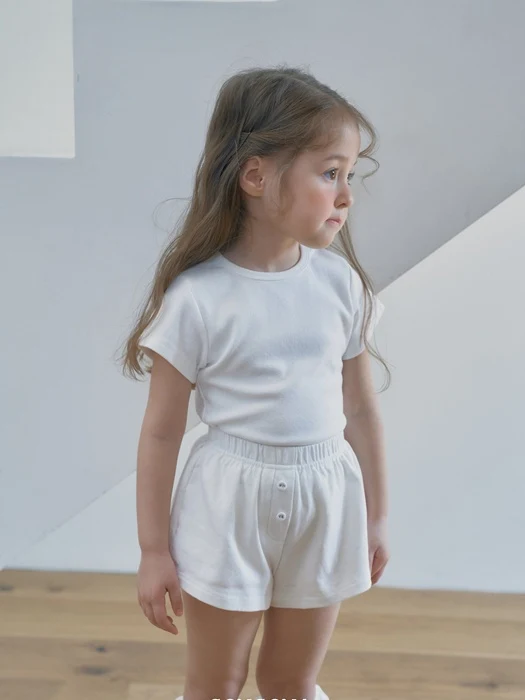 Plain Button Shorts