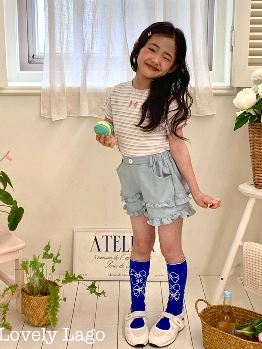 Petal Frill Denim Pants