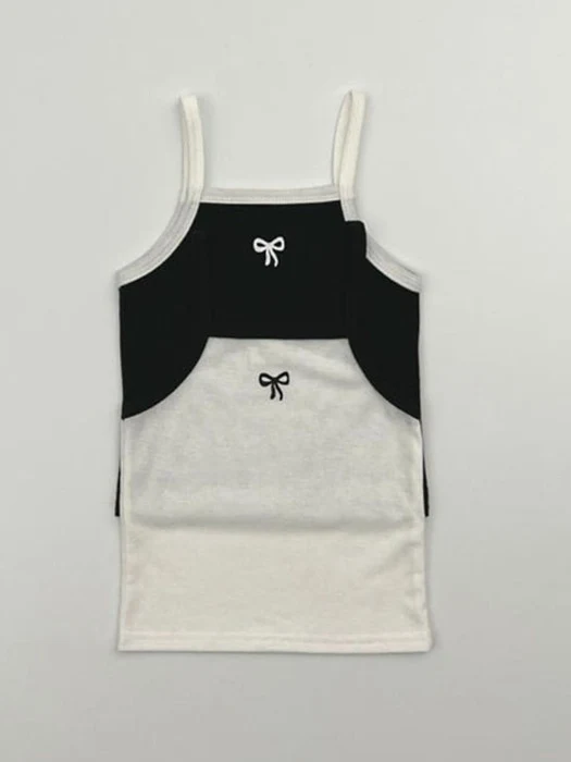 Ribbon Strap Sleeveless Tee (set of 2) Ribbon Strap Sleeveless Tee (set of 2)