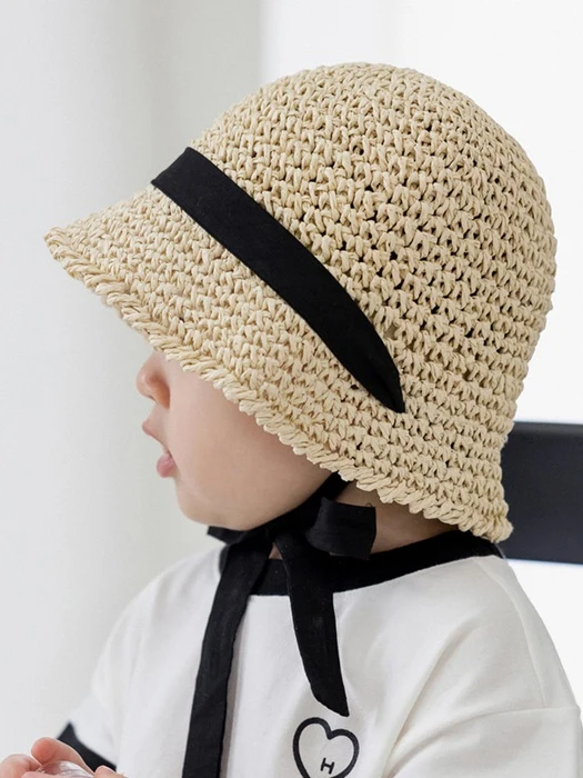 Tori Baby Straw Bucket Hat