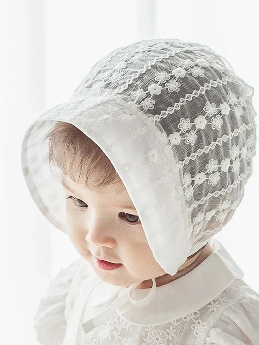 Estelle Lace Baby Bonnet