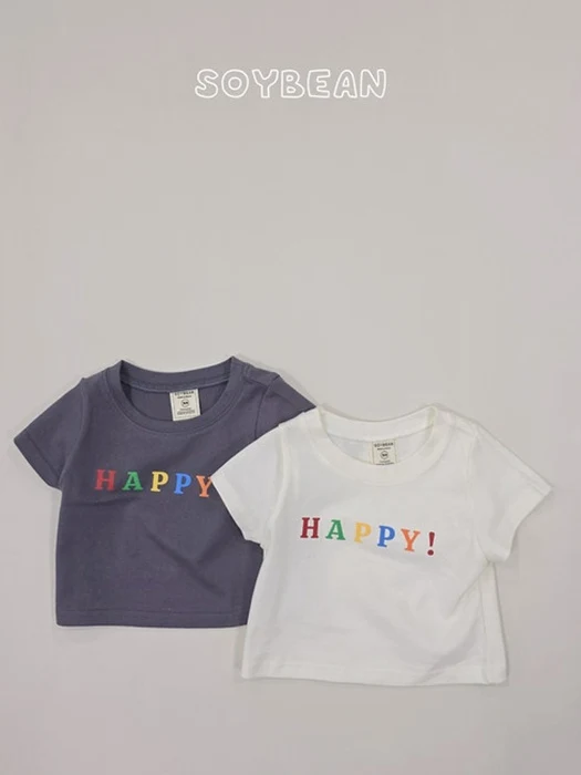 Happy Semi-Crop Tee