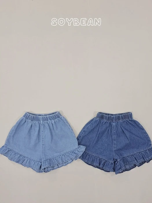 Denim Frill Shorts