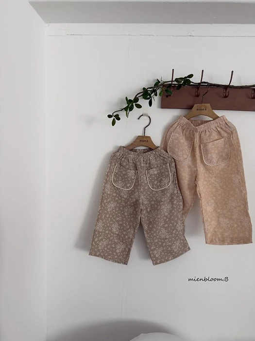 Kids Linen Flower Pants