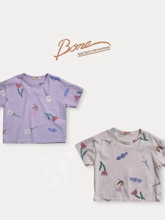 Crae Flower All-Over Print Short Sleeve Tee Crae Flower All-Over Print Short Sleeve Tee